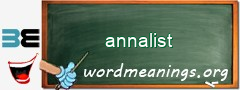 WordMeaning blackboard for annalist